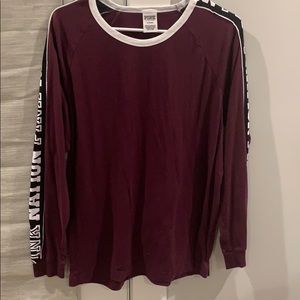 Maroon long sleeve shirt